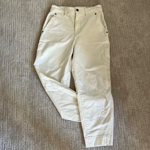 GAP high rise barrel jeans white size 0P